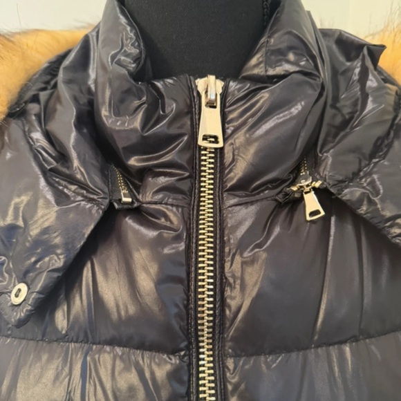 Zara Black Puffer Jacket with Faux Fur Hood - Picture 5 of 9